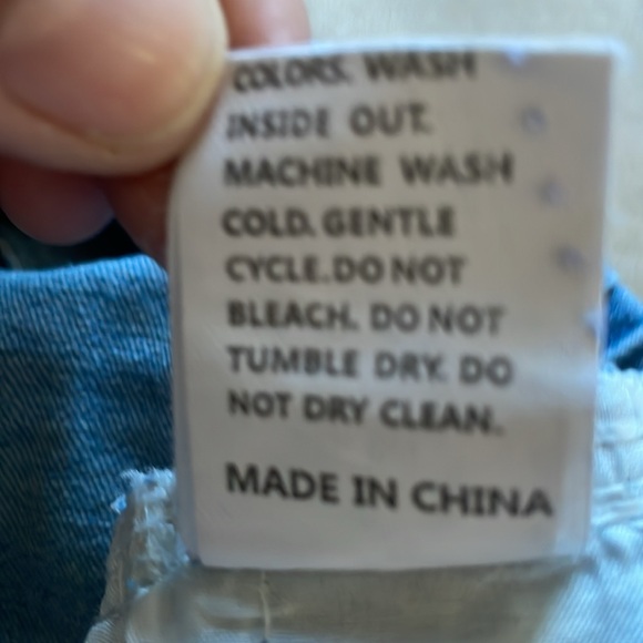 Brand new jeans with elastic and tie up waistline. - Picture 5 of 5